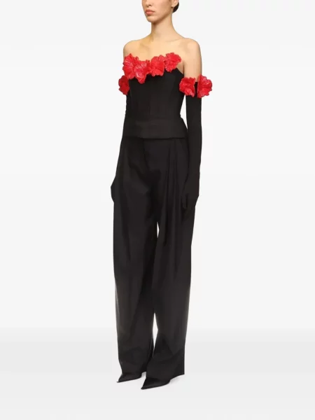 Pantaloni David Koma negru