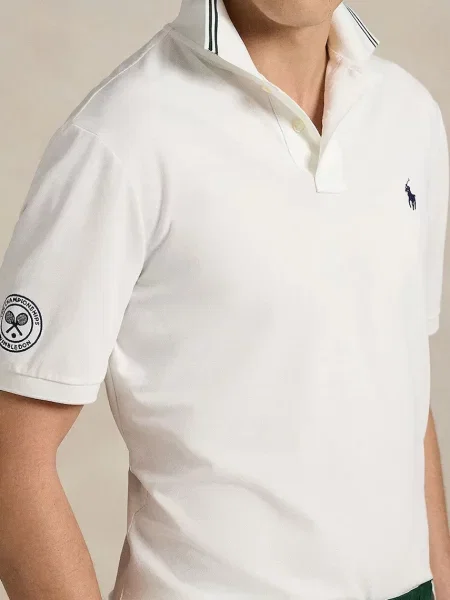 Однотонное поло Polo Ralph Lauren белое