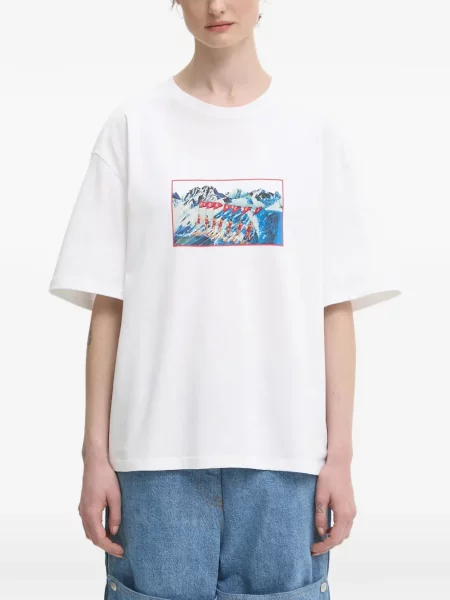Tricou Fiorucci cu imagine alb