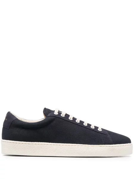 Sneakersy Zespa sznurowane skórzane niebieskie