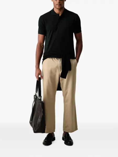 Scurt tricou polo Lacoste cu autograf verde