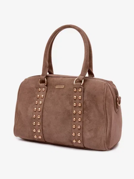Kézitáska Flora & Co szegecsekkel barna