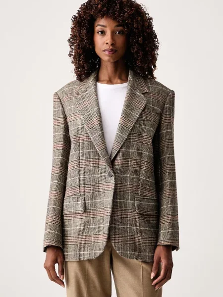 Weekend Max Mara sacou cu un singur rând de pentru femei cu lână WKDFEBO negru