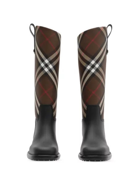 Botine Burberry în carouri maro