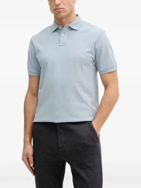 Polo Hackett cu broderie albastru