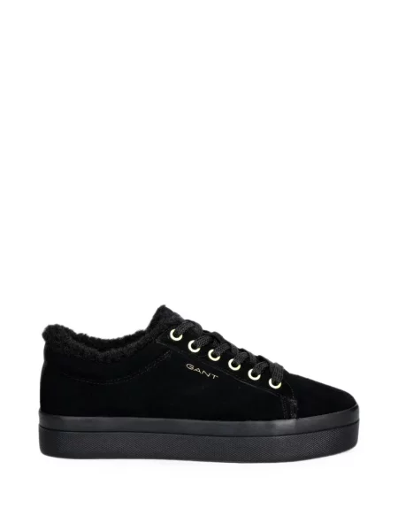 Sneakerși Gant din piele de căprioară negru