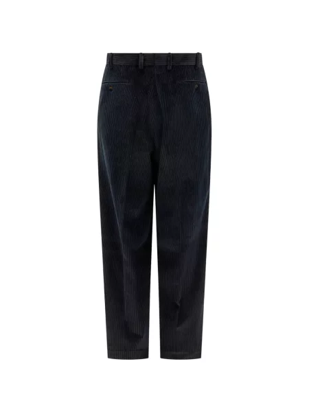 Pantaloni Gabriele Pasini de catifea cord albastru