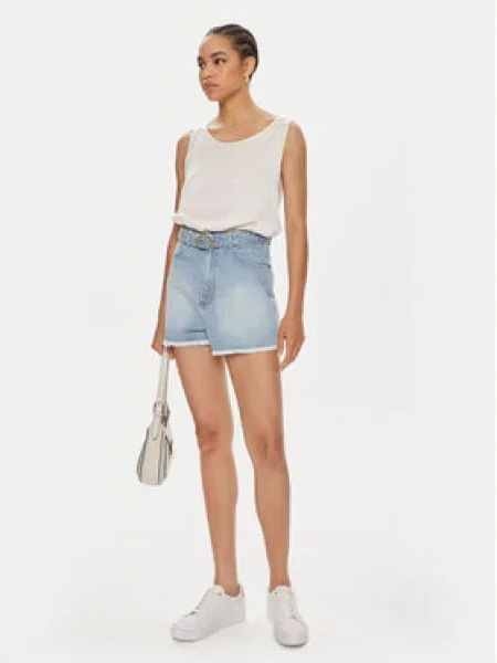 TWINSET Džínové šortky Straight Fit modrá