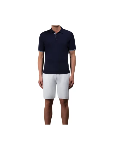 Sweter w paski Moorer w paski niebieski