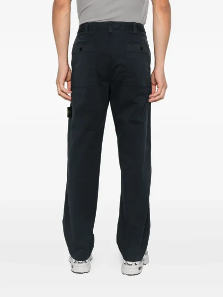 Pantaloni Stone Island cu strasuri albastru