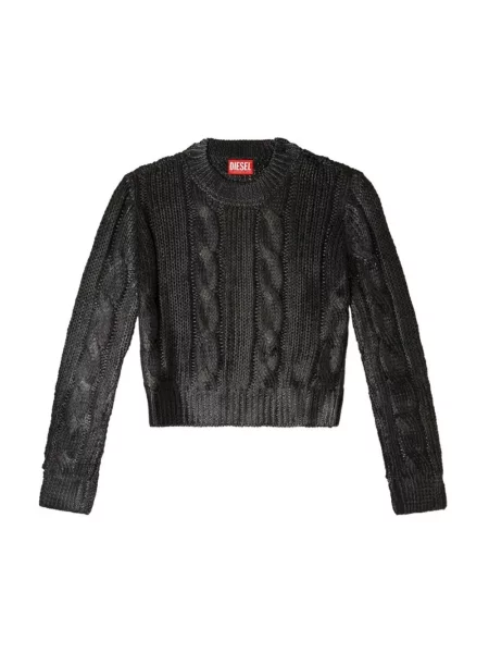Krótki sweter Diesel czarny