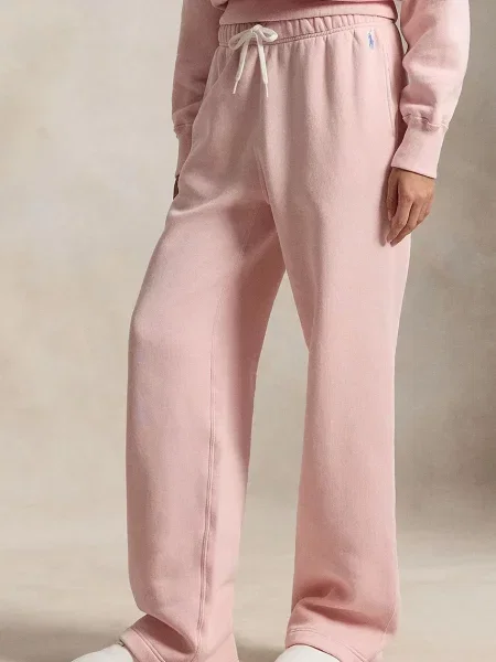 Polo Ralph Lauren tepláky s bavlnou růžové