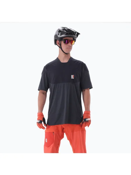 Мъжка колоездачна тениска Leatt MTB AllMtn black черно