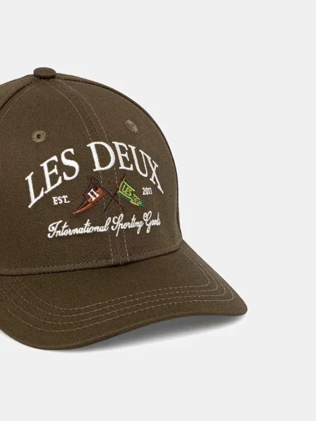 Кепка Les Deux с аппликацией зеленая