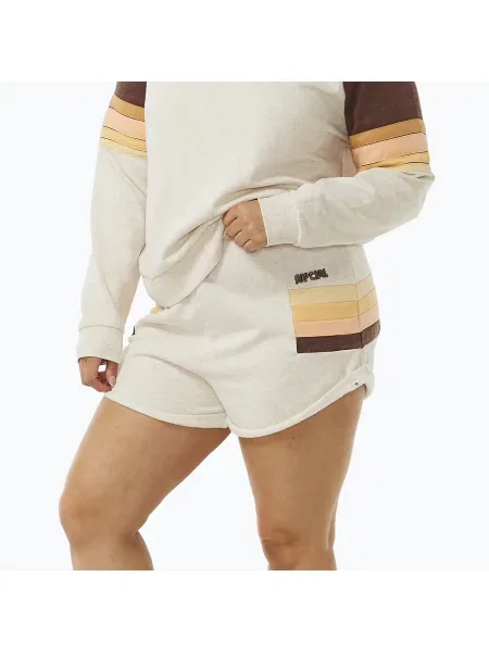 Pantaloni scurți pentru femei Rip Curl Block Party Track oatmeal marle