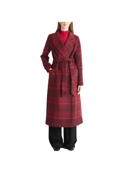 Płaszcz Dkny wełniany czerwony