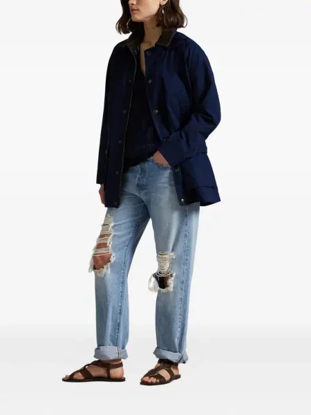 Spodnie Polo Ralph Lauren skórzane z nadrukiem z wzorem paisley czarne