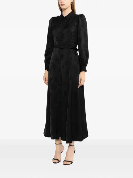 Rochie tip cămașă Needle & Thread din jacard negru
