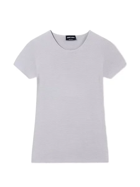 Tricou Giorgio Armani tricotate gri