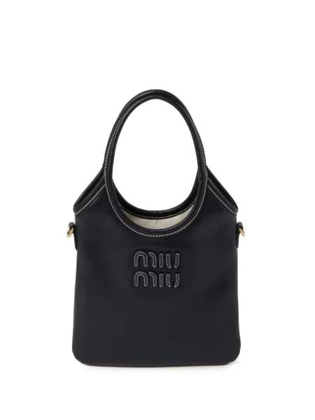 Geanta de piele Miu Miu din piele negru