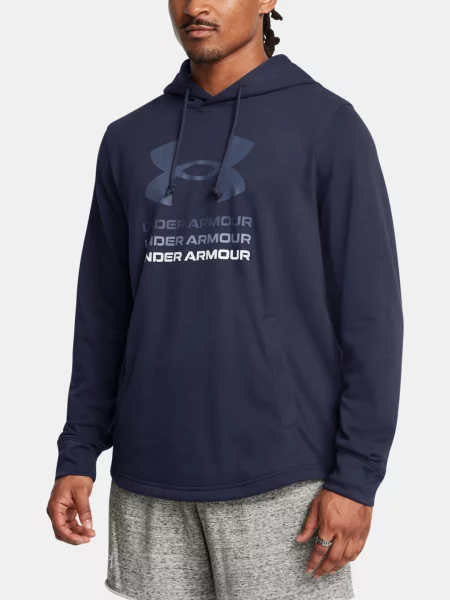 Froté mikina s kapucňou Under Armour s kapucňou modrá