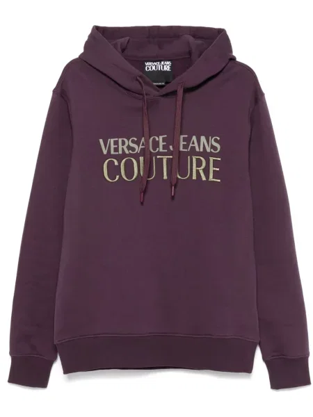 Hanorac cu glugă Versace Jeans Couture violet