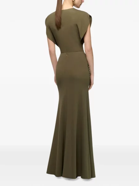 Fusta maxi Roland Mouret drapată verde
