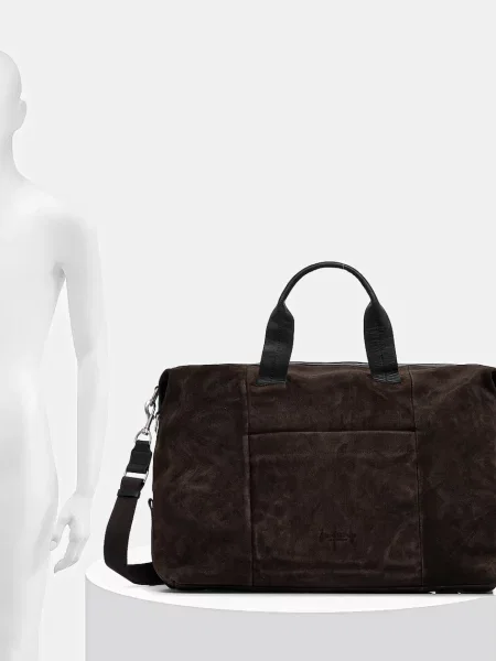 Шкіряна сумка Marc O'Polo коричневий