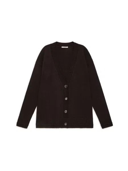 Kardigan Maliparmi z kaszmiru brązowy