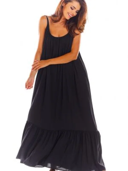 Рокля Awama черно