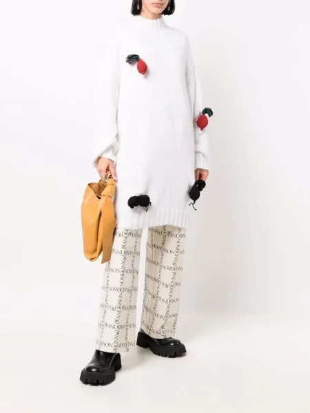 Ilgas megztinis Jw Anderson balta