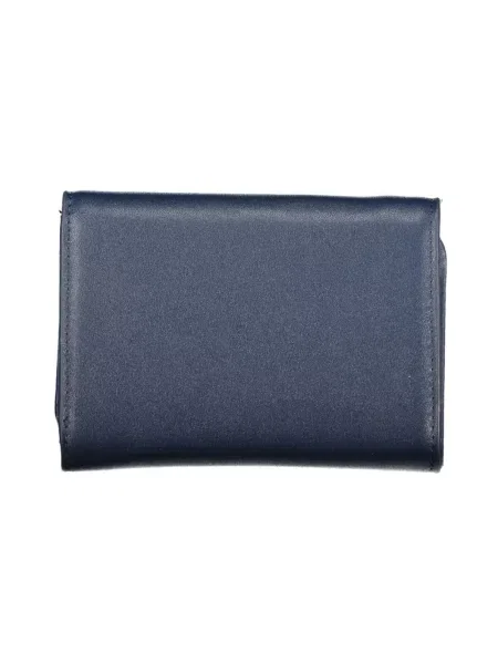 Lniany portfel Valentino Bags niebieski