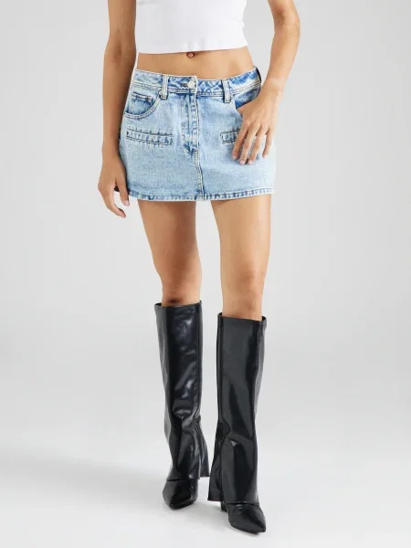 Nasty Gal Fustă denim albastru