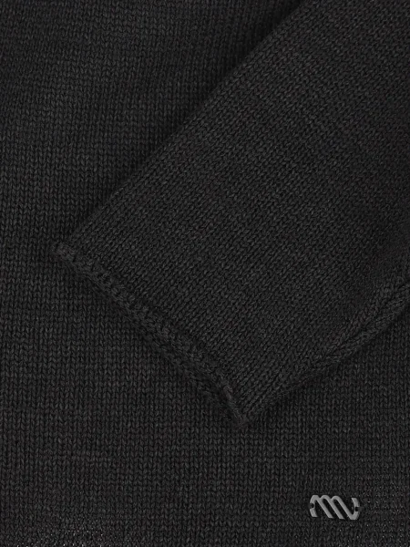 Pulover Massimo Osti Studio cu decolteu rotund negru