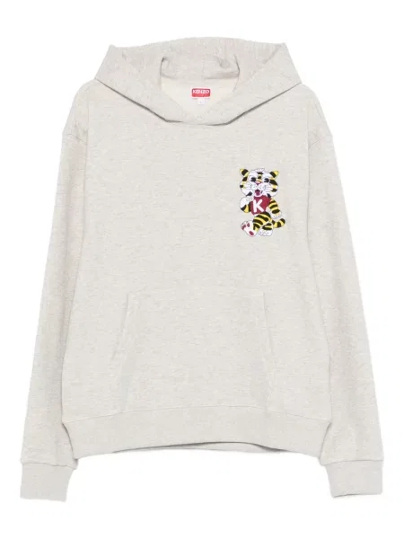 Суичър с качулка Kenzo с тигров принт сиво