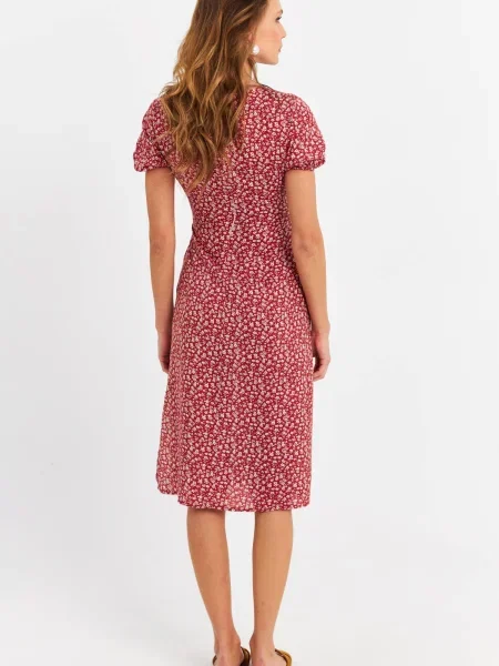 Cool & Sexy Rochie de vară roși aprins / negru alb