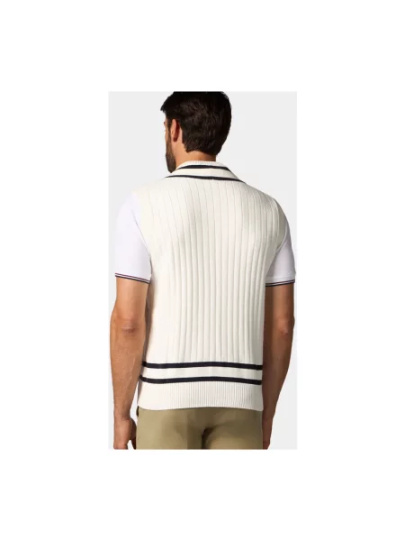 Kamizelka Brooks Brothers z dekoltem w serek z logo biała