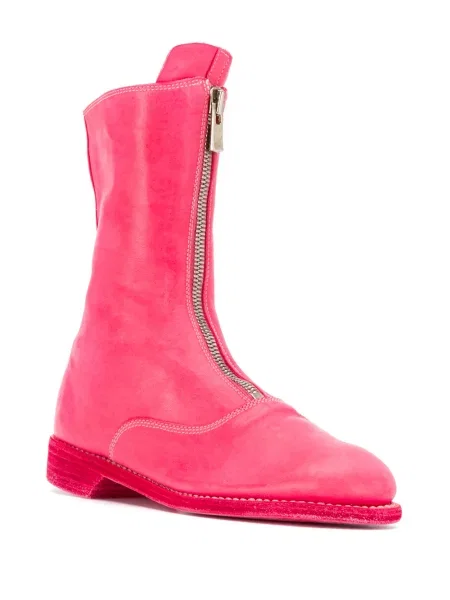 Botine Guidi din piele roz