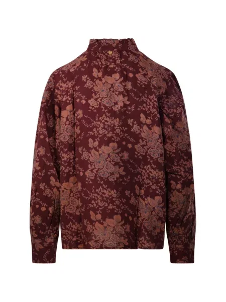 Bluză Antik Batik cu model floral cu imagine maro