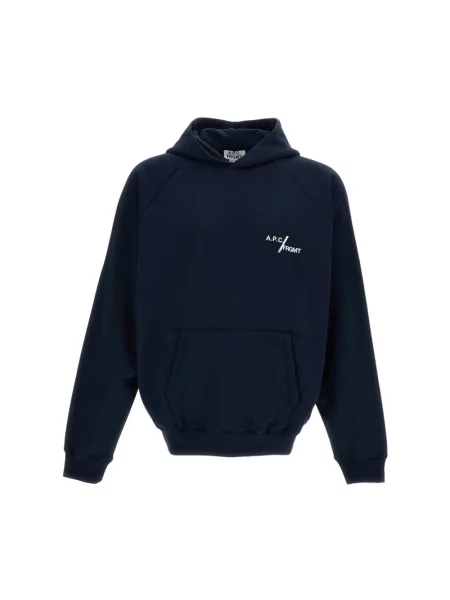 Bluza z kapturem A.p.c. niebieska