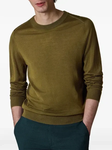 Pulover Paul Smith cu decolteu rotund verde