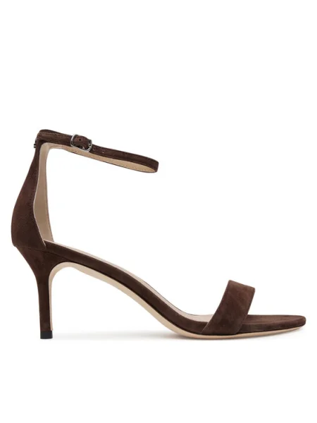 Велурени сандали Lauren Ralph Lauren Allie Mid кафяво