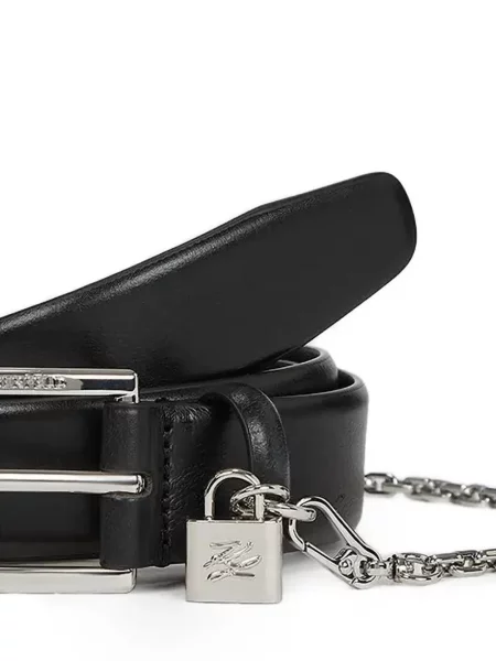 Curea Karl Lagerfeld cu cataramă negru