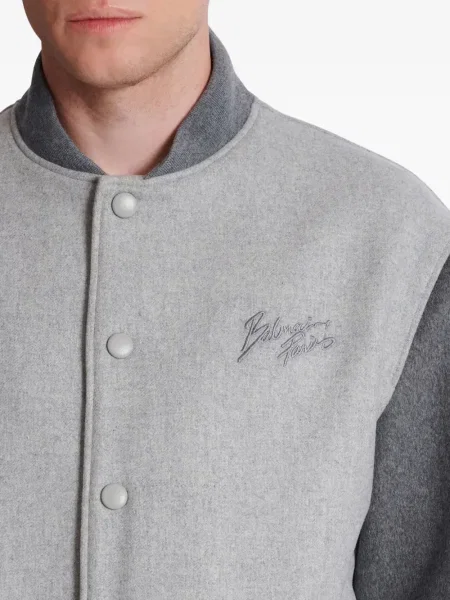 Geacă cu puf Balmain gri