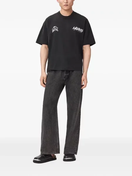 Tricou Allsaints cu imagine negru