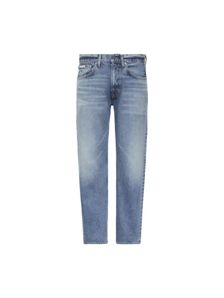 Blugi drepți Calvin Klein Jeans albastru