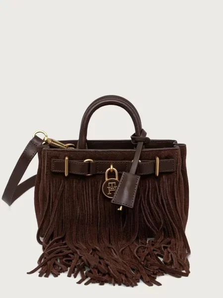 Tommy Hilfiger crossbody kabelka semišová hnědá