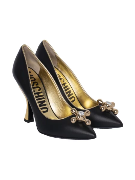 Czółenka Moschino skórzana czarna