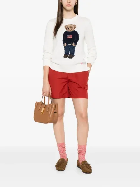 Pulover Polo Ralph Lauren cu broderie maro