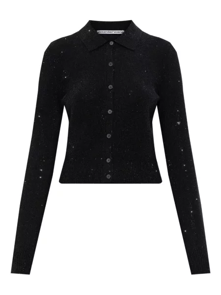 Cardigan Alexander Wang de cristal negru